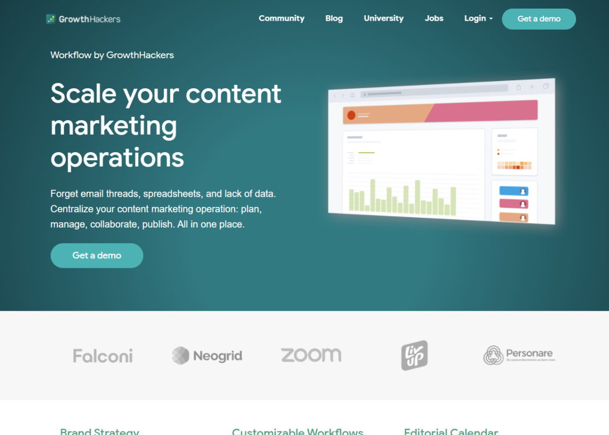 Contentools workflow interface shown in ScalePV’s portfolio